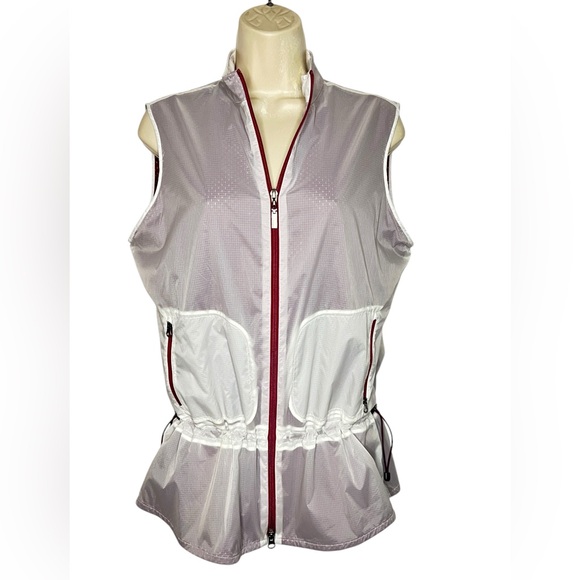 Annika Cutter & Buck Cinched Waist Women's Vest - Size S - Below Hips NEW - Picture 2 of 16